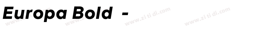 Europa Bold字体字体转换